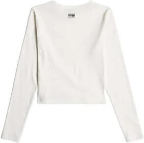 G-Star Raw T-shirt t-shirt l\s slim crop ecru Meisjes Stretchkatoen Ronde hals 116 - Foto 11