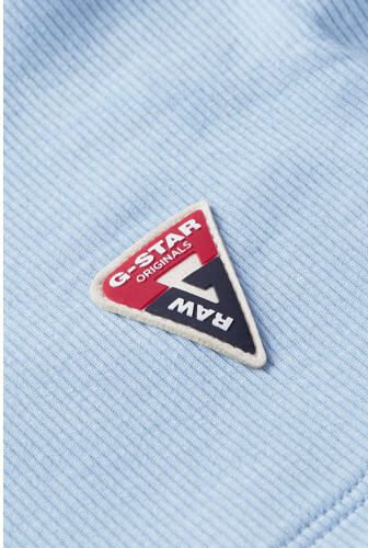 G-Star Raw T-shirt t-shirt l\s slim crop lichtblauw Ecru Meisjes Stretchkatoen Ronde hals 140 - Foto 9