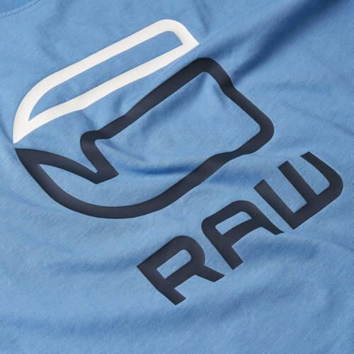 G-Star Raw T-shirt t-shirt s\s regular met printopdruk mosgroen Jongens Katoen Ronde hals 116 - Foto 3