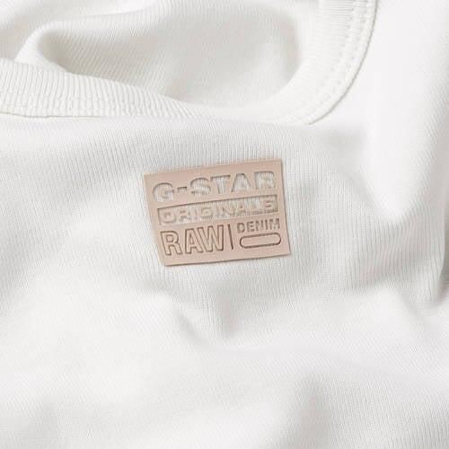 G-Star Raw T-shirt t-shirt s\s slim crop wit Meisjes Katoen Ronde hals 140