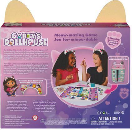 Gabby's Dollhouse Gabby's Poppenhuis Gabby's Bordspel met 4 Kattenoren-haarbanden