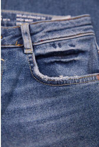 Garcia cropped straight fit jeans 576 Mylah dark used Blauw Meisjes Stretchdenim 128