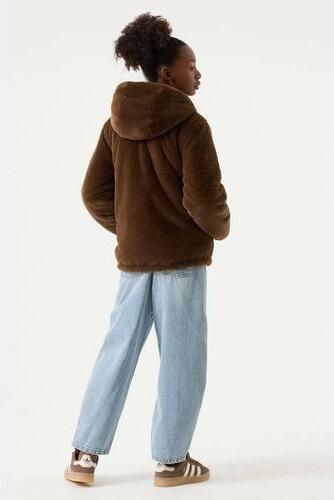 Garcia faux fur jas bruin Meisjes Polyester Capuchon Effen - Foto 4