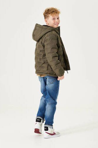 Garcia gewatteerde winterjas groen Jongens Polyester Capuchon Effen 152 158 - Foto 3
