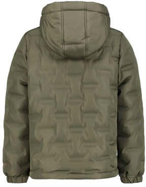 Garcia gewatteerde winterjas groen Jongens Polyester Capuchon Effen 152 158
