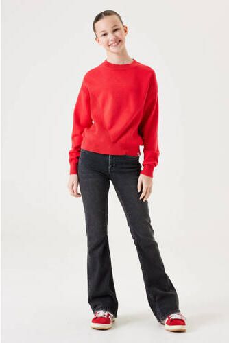 Garcia high waist flared jeans medium used Zwart Meisjes Stretchdenim Effen 128 - Foto 2