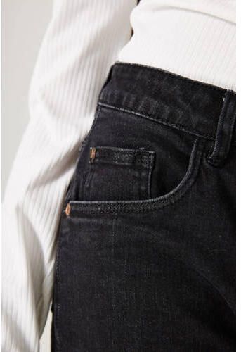 Garcia high waist loose fit jeans Annemay dark used Zwart Meisjes Denim 128