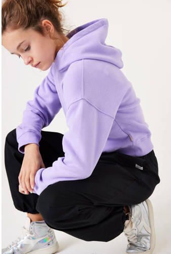 Garcia high waist loose fit joggingbroek zwart Meisjes Katoen Effen 128