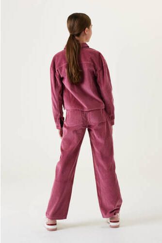 Garcia high waist straight fit broek oudroze Meisjes Corduroy (duurzaam) 128