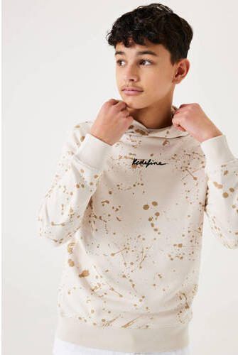 Garcia hoodie met all over print beige bruin Sweater All over print 128 134 - Foto 3