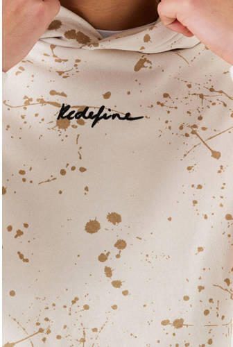 Garcia hoodie met all over print beige bruin Sweater All over print 128 134 - Foto 2