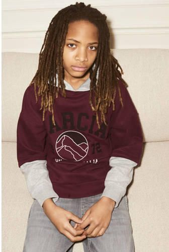 Garcia hoodie met printopdruk rood Sweater Printopdruk 128 - Foto 2