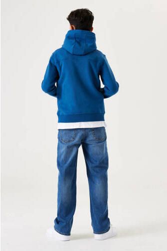Garcia hoodie met tekst kobalt blauw Sweater Tekst 128 134 - Foto 3