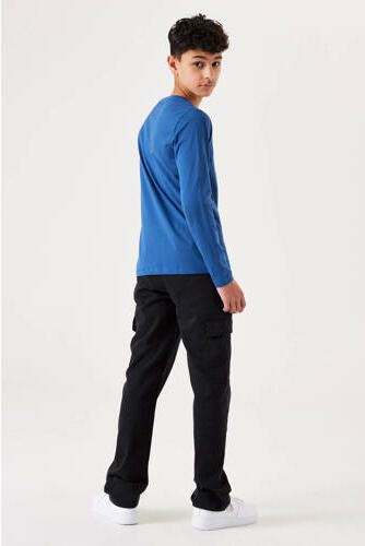 Garcia longsleeve met printopdruk kobalt blauw Jongens Katoen Ronde hals 152 158 - Foto 3