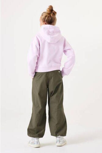 Garcia loose fit broek kaki Groen Meisjes Katoen Effen 128