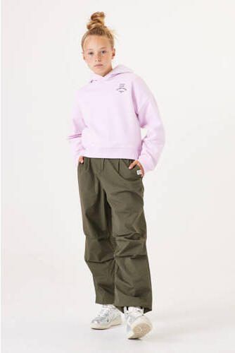 Garcia loose fit broek kaki Groen Meisjes Katoen Effen 128 - Foto 3