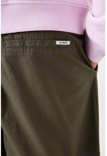 Garcia loose fit broek kaki Groen Meisjes Katoen Effen 128 - Foto 2