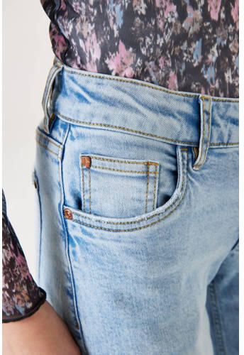 Garcia low waist wide leg jeans medium used Blauw Meisjes Stretchdenim 128