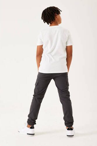 Garcia regular fit cargobroek Grijs Jongens Katoen Effen 128 - Foto 3