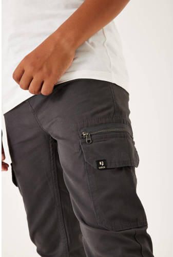 Garcia regular fit cargobroek Grijs Jongens Katoen Effen 128