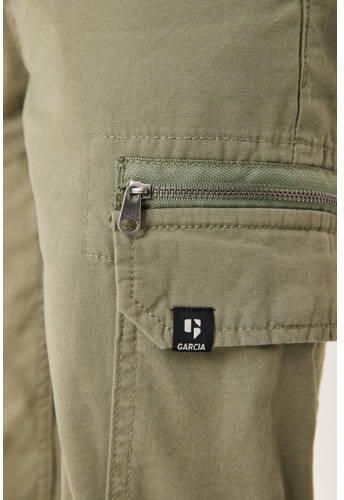 Garcia regular fit cargobroek Groen Jongens Katoen Effen 152