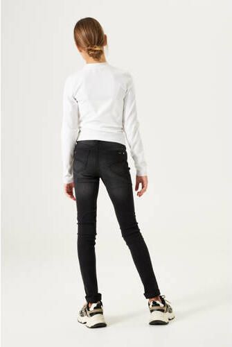 Garcia slim fit jeans Rianna 57O rinsed Zwart Meisjes Denim Effen 128 - Foto 4