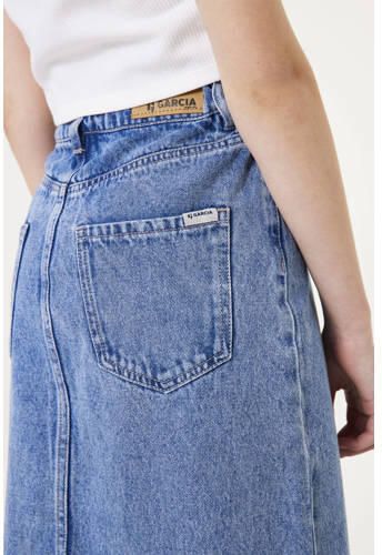 Garcia spijkerrok bleached Blauw Meisjes Denim Effen 164