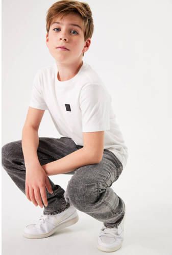 Garcia straight fit jeans medium used Grijs Jongens Stretchdenim Effen 128