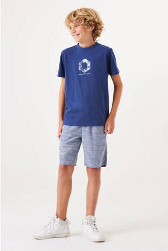 Garcia T-shirt met backprint donkerblauw Jongens Katoen Ronde hals Backprint 164 170 - Foto 3