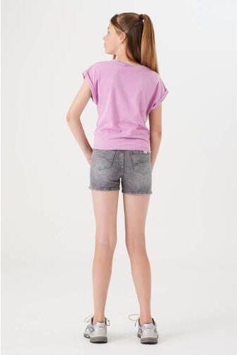 Garcia T-shirt met printopdruk roze Meisjes Katoen Ronde hals Printopdruk 128 134 - Foto 3