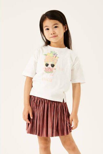 Garcia T-shirt met printopdruk wit Meisjes Katoen Ronde hals Printopdruk 104 110 - Foto 4