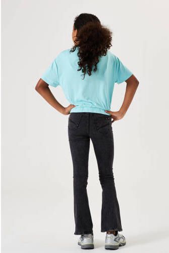 Garcia T-shirt met tekst blauw Meisjes Viscose Ronde hals Tekst 164 170 - Foto 3