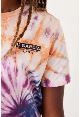 Garcia tie-dye T-shirt multi Meisjes Katoen Ronde hals Tie-dye 152 158