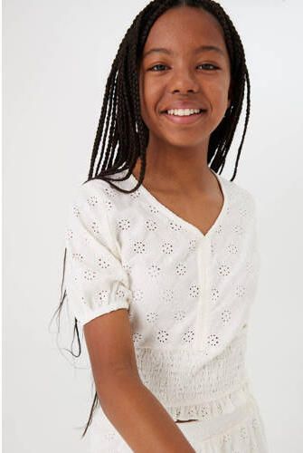 Garcia top van polyester wit Effen 128 134 | Top van