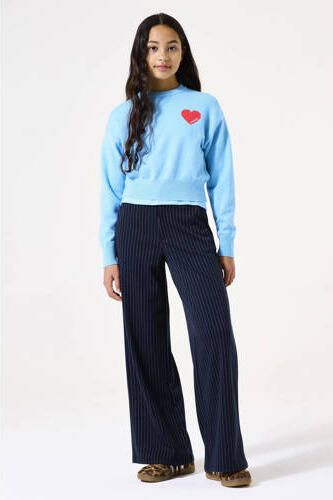 Garcia trui blauw fijn gebreid Meisjes Viscose Ronde hals Printopdruk - Foto 4
