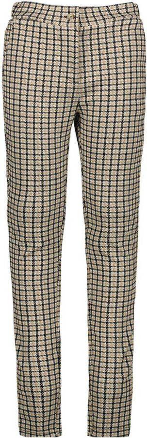 Garcia geruite skinny broek beige zwart Meisjes Polyester Ruit 128 - Foto 2