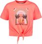 Garcia T-shirt van gerecycled polyester neon roze Printopdruk 128 134 - Thumbnail 2