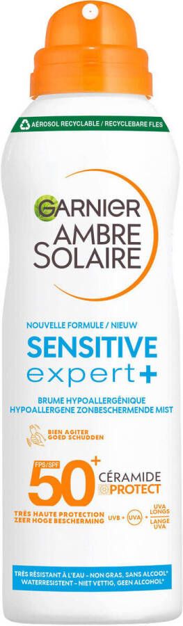 Garnier Ambre Solaire Sensitive Expert+ bescher de mist zonnebrandspray SPF 50+ 150 ml