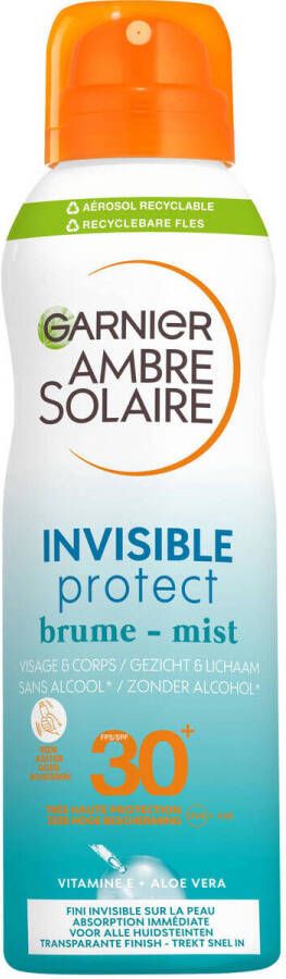 Garnier Ambre Solaire Invisible Protect Mist zonnebrand SPF 30 200 ml