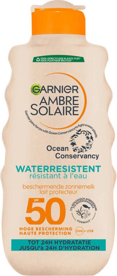 Garnier Ambre Solaire waterresistente bescher de zonnebrandmelk SPF 50 200 ml