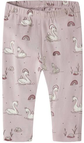 GUPPY BABY slim fit legging met print lichtroze Meisjes Stretchkatoen