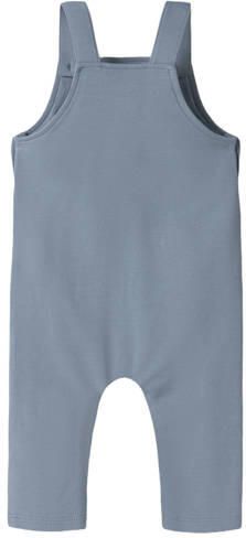 GUPPY BABY sweat tuinbroek met print blauw Printopdruk