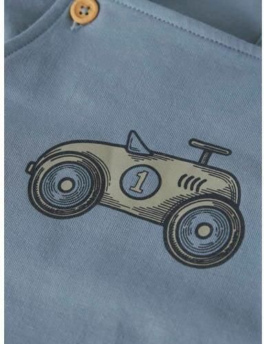 GUPPY BABY sweat tuinbroek met print blauw Printopdruk - Foto 2