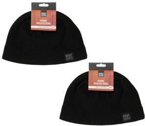 Heatkeeper thermo muts set van 2 zwart Polyester Effen 9-12 jaar