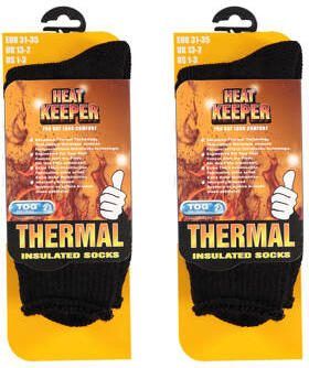 Heatkeeper thermo sokken set van 2 zwart Polyacryl Effen 31-35 - Foto 2