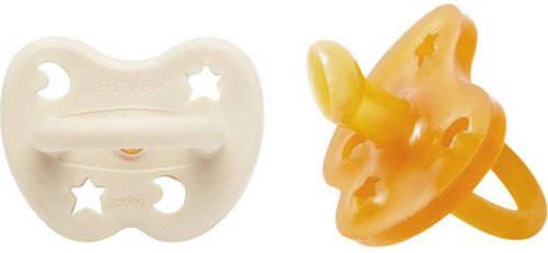 Hevea speen 2-pack 3-36 ortho Milky White & Natural Fopspeen - Foto 3