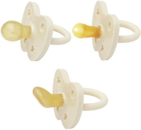 Hevea speen 3-pack sym ortho rond trial pack Milky White Fopspeen - Foto 2