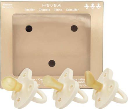 Hevea speen 3-pack sym ortho rond trial pack Milky White Fopspeen - Foto 3