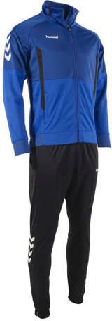 Hummel Junior trainingspak blauw zwart Polyester Opstaande kraag 128 - Foto 1