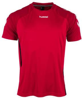 Hummel sportshirt rood Sport t-shirt Polyester Ronde hals